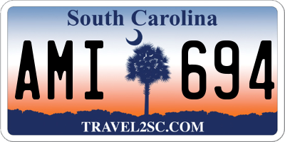 SC license plate AMI694