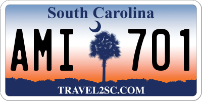 SC license plate AMI701