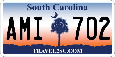 SC license plate AMI702