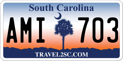 SC license plate AMI703