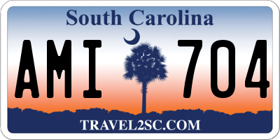 SC license plate AMI704