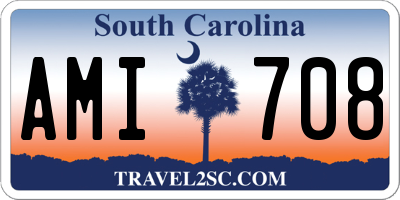 SC license plate AMI708