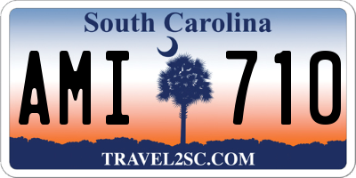 SC license plate AMI710