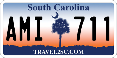 SC license plate AMI711