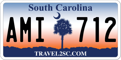 SC license plate AMI712