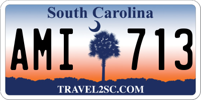 SC license plate AMI713
