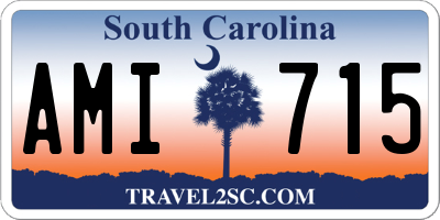 SC license plate AMI715