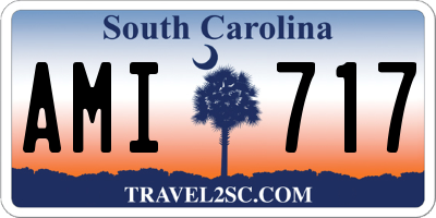 SC license plate AMI717