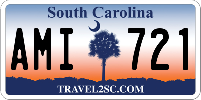 SC license plate AMI721