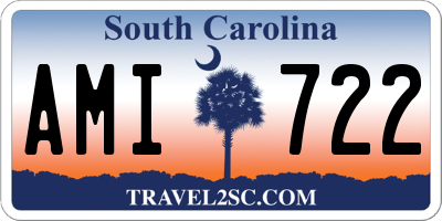 SC license plate AMI722