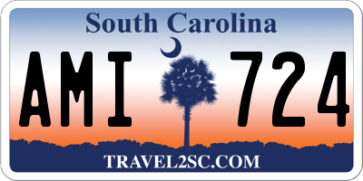SC license plate AMI724