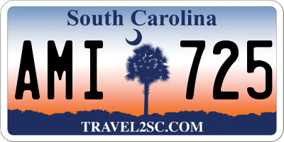 SC license plate AMI725