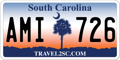 SC license plate AMI726