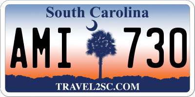 SC license plate AMI730