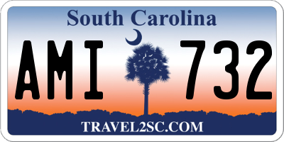 SC license plate AMI732