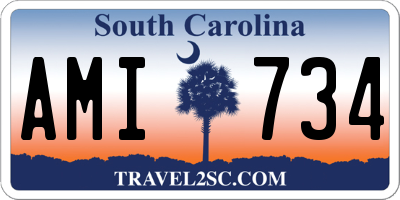 SC license plate AMI734