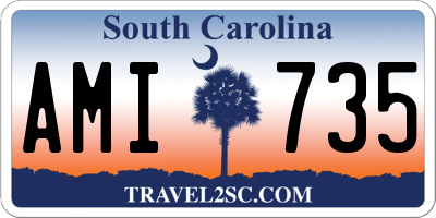 SC license plate AMI735