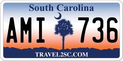 SC license plate AMI736