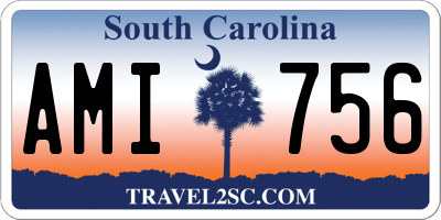 SC license plate AMI756