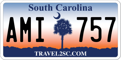 SC license plate AMI757