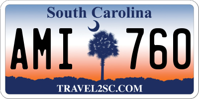 SC license plate AMI760