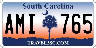 SC license plate AMI765