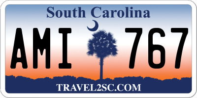 SC license plate AMI767