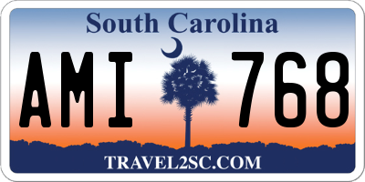 SC license plate AMI768
