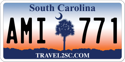 SC license plate AMI771