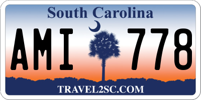 SC license plate AMI778