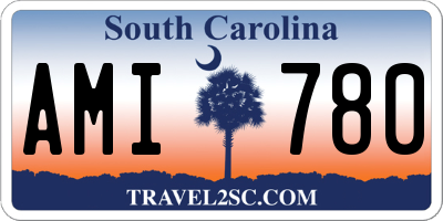 SC license plate AMI780