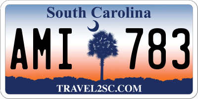 SC license plate AMI783