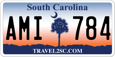 SC license plate AMI784