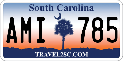 SC license plate AMI785