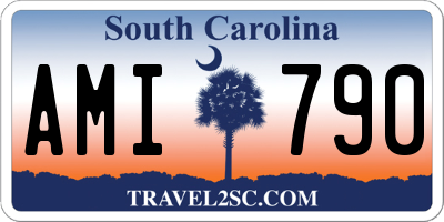 SC license plate AMI790