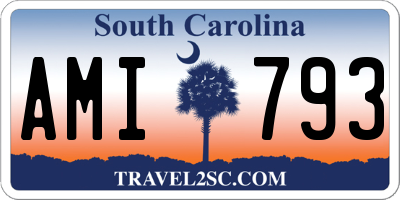 SC license plate AMI793