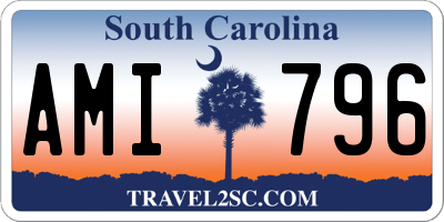 SC license plate AMI796
