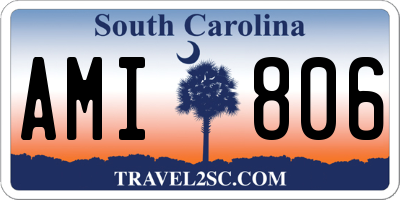 SC license plate AMI806