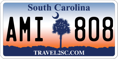 SC license plate AMI808