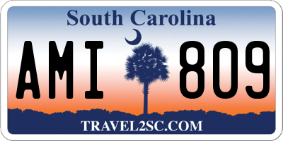 SC license plate AMI809