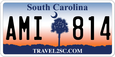 SC license plate AMI814