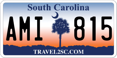 SC license plate AMI815