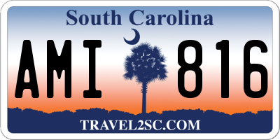 SC license plate AMI816