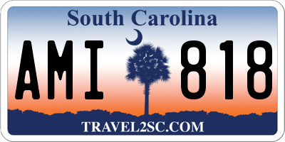 SC license plate AMI818
