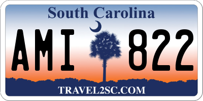 SC license plate AMI822