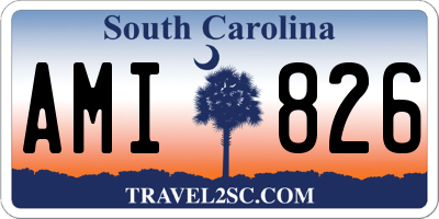 SC license plate AMI826