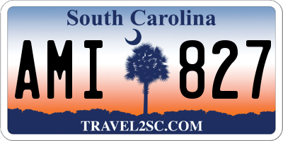 SC license plate AMI827
