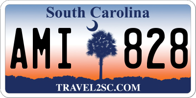 SC license plate AMI828