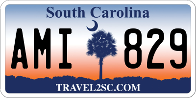 SC license plate AMI829