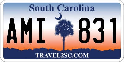 SC license plate AMI831